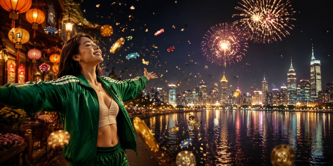 Khung cảnh Hội An lung linh đèn lồng, người dùng truy cập trang cược và ưu đãi trên điện thoại